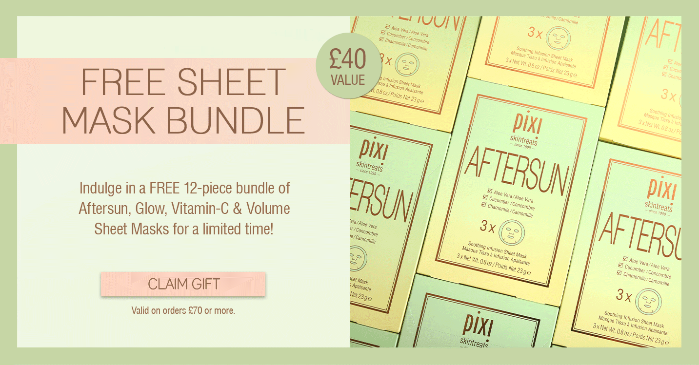 Gift With Purchase: Receive FREE 12-piece sheet mask set with orders £70+