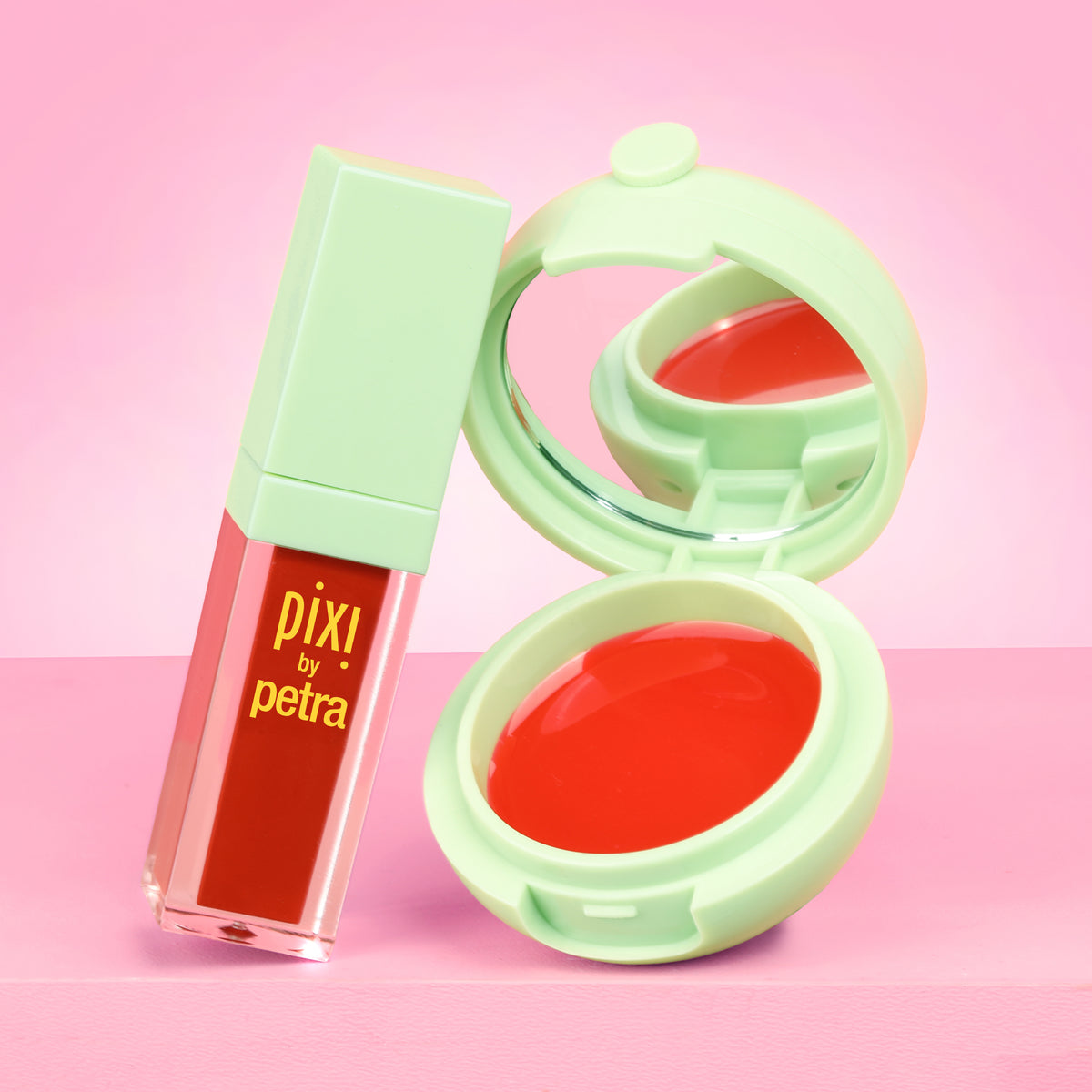 Date Night Duo featuring MatteLast Liquid Lip and LipMask on a pink background -